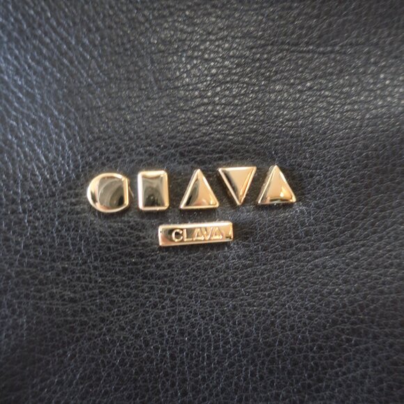 NWT Womens Clava Black Modern Leather Bucket Tote Shoulder Handbag - Picture 6 of 12